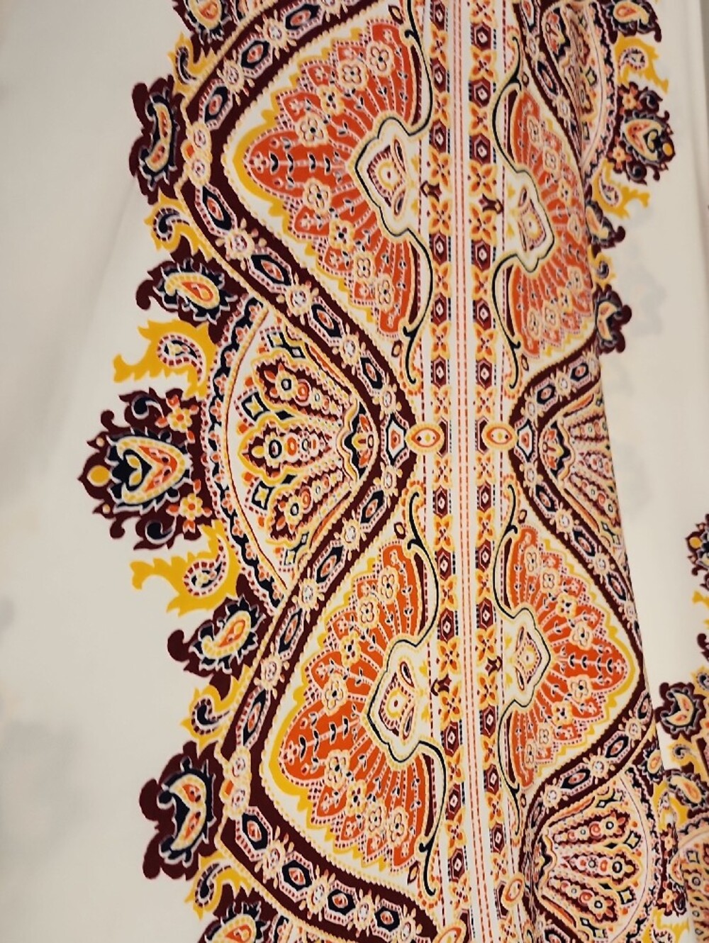 Peach Paisley Sleeveless Midi Dress - Picture 3 of 8
